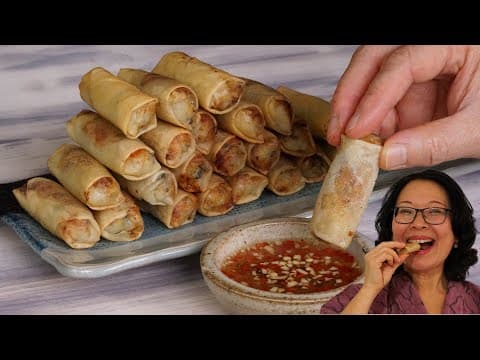 Mini Shrimp and Chicken Spring Rolls