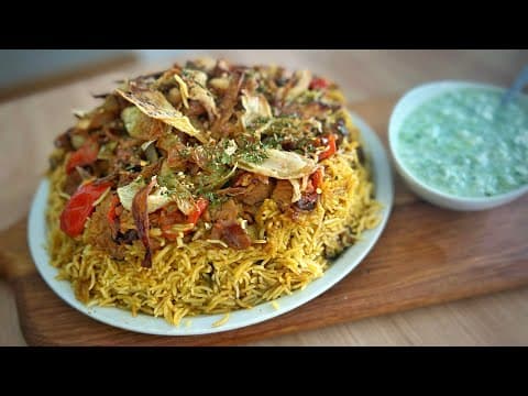 Palestinian Maklouba with rice, eggplant and lamb - Palestinian Main Course Palestinian Maklouba with rice, eggplant and lamb - Delicious Palestinian main course with medium difficulty. Perfect recipe converted from YouTube video to PDF format.