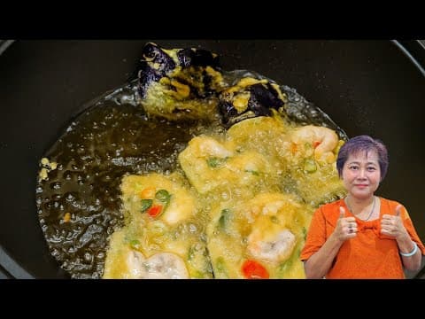 Bakwan Terong (Indonesian Eggplant Fritters with Shrimp)