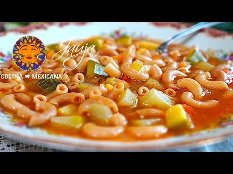 Sopa de Coditos con Verduras (Mexican Elbow Pasta Soup with Vegetables)
