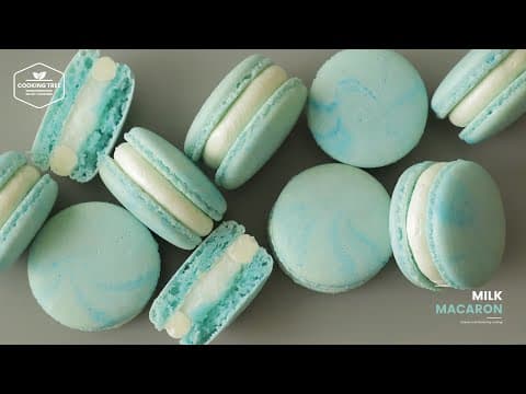 Blue Chewy French Macarons with Milk Pastry Cream and Condensed Milk Buttercream - French Dessert Blue Chewy French Macarons with Milk Pastry Cream and Condensed Milk Buttercream - Delicious French dessert with medium difficulty. Perfect recipe converted from YouTube video to PDF format.