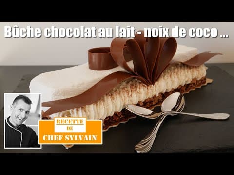 Milk Chocolate Yule Log with Coconut and Honey Whipped Cream - French Dessert Milk Chocolate Yule Log with Coconut and Honey Whipped Cream - Delicious French dessert with hard difficulty. Perfect recipe converted from YouTube video to PDF format.