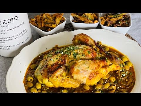 Poulet rôti aux herbes et pommes de terre croustillantes - Marocaine Main Course Poulet rôti aux herbes et pommes de terre croustillantes - Delicious Marocaine main course with medium difficulty. Perfect recipe converted from YouTube video to PDF format.