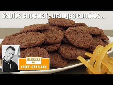 Chocolate and Candied Orange Biscuits