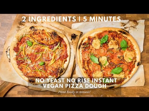 No-Yeast Two-Ingredient Pizza Dough (Flour & Water) and Coconut Cream Pizza Dough