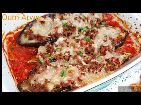 Baked Eggplants with Kefta