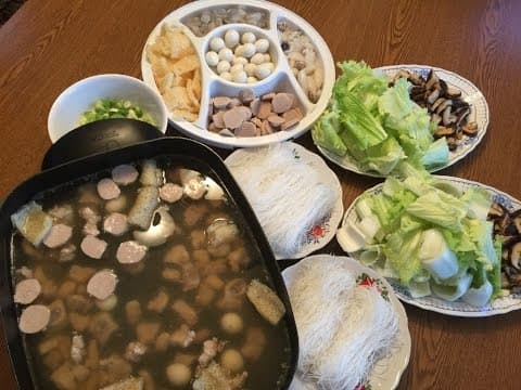 Snow Chop Chai (Cambodian Pork Skin Hot Pot)