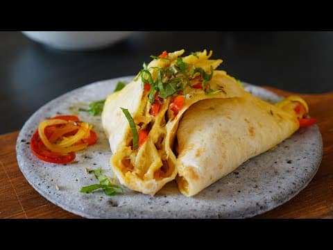Egg Wrap with Peppers, Onions and Mozzarella - French Main Course Egg Wrap with Peppers, Onions and Mozzarella - Delicious French main course with easy difficulty. Perfect recipe converted from YouTube video to PDF format.
