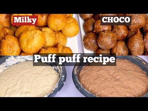 Milky and Chocolate Puff Puff (West African Fried Dough)