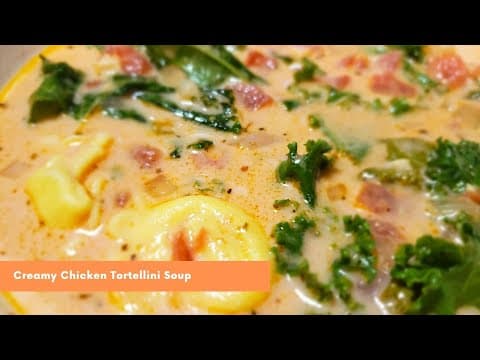 Slow Cooker Creamy Tortellini, Spinach And Chicken Soup
