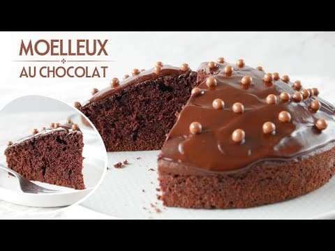 Moelleux au chocolat avec ganache et billes de chocolat