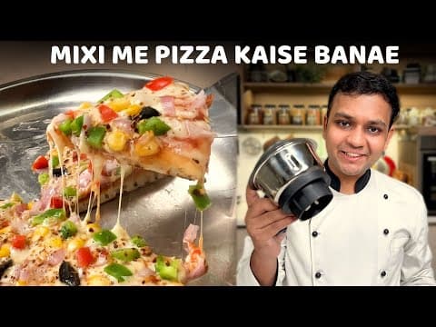 मिक्सी में पिज़्ज़ा कैसे बनाए - Pizza 10 min Recipe Tawa me - CookingShooking No yeast bina oven