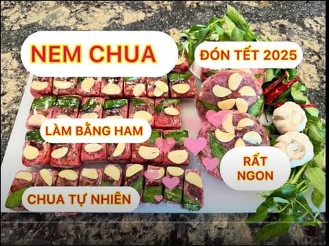 Nem Chua (Fermented Pork) Made with Pork Skin (No Powder)