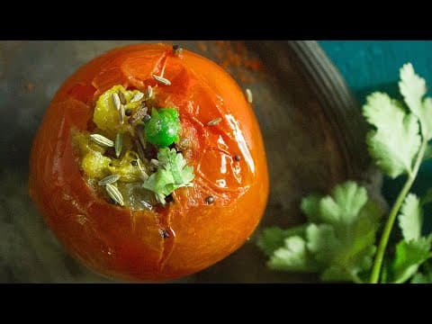 Indian Stuffed Tomatoes - Indian Main Course Indian Stuffed Tomatoes - Delicious Indian main course with easy difficulty. Perfect recipe converted from YouTube video to PDF format.