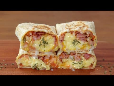 Egg Burrito with Bacon and Tomato Salsa - Korean Breakfast Egg Burrito with Bacon and Tomato Salsa - Delicious Korean breakfast with easy difficulty. Perfect recipe converted from YouTube video to PDF format.