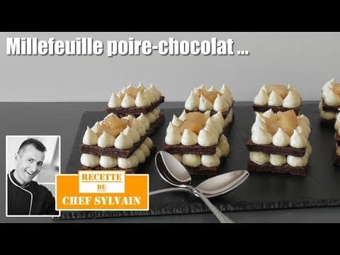 Millefeuilles poire chocolat et vanille bourbon