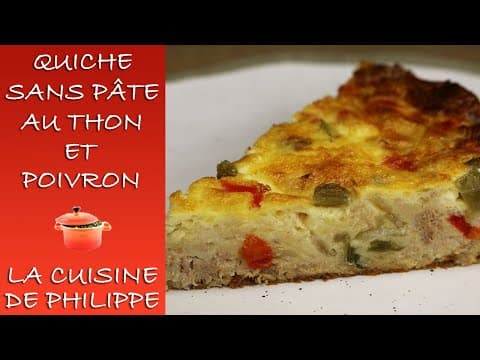 Crustless Tuna and Bell Pepper Quiche