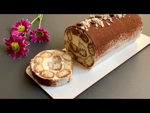 No‑Bake Tiramisu Roll