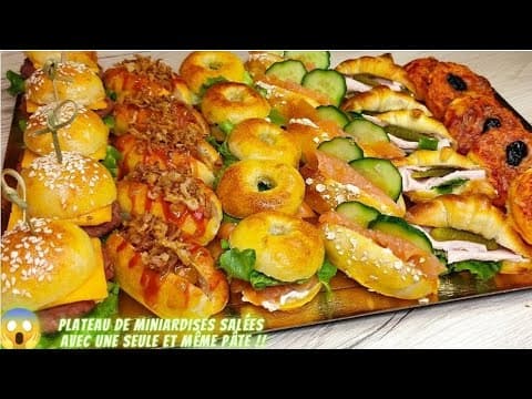 Mini pains variés (hamburger, hot‑dog, bagel, mini‑pizza, croissant) - French Snack Mini pains variés (hamburger, hot‑dog, bagel, mini‑pizza, croissant) - Delicious French snack with medium difficulty. Perfect recipe converted from YouTube video to PDF format.
