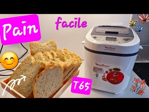 Pain à la farine T65 à la machine à pain