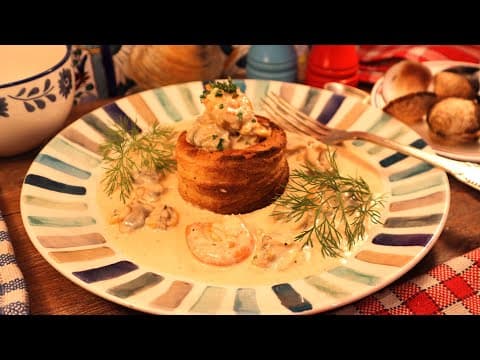 Seafood Crustade with Cream - French Appetizer Seafood Crustade with Cream - Delicious French appetizer with medium difficulty. Perfect recipe converted from YouTube video to PDF format.
