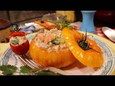 Tomate au thon à la normande