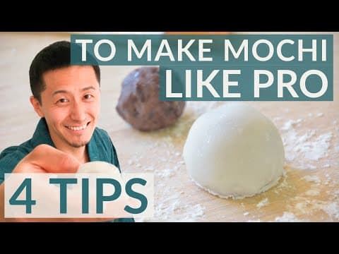 Mochi Daifuku (Japanese Red Bean Filled Sweet Rice Cake)