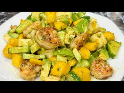 Summer Shrimp, Avocado, Mango and Mozzarella Salad