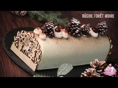 Bûche de Noël façon Forêt Noire - Française Dessert Bûche de Noël façon Forêt Noire - Delicious Française dessert with hard difficulty. Perfect recipe converted from YouTube video to PDF format.