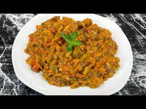 Caviar d'aubergines grillées aux poivrons et tomates