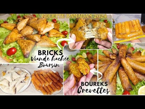 Briques à la viande hachée & Boursin et Bourreques aux crevettes – recettes Ramadan