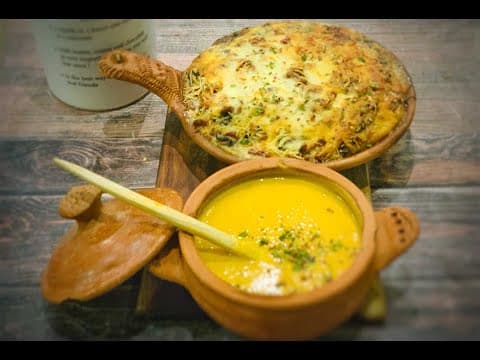 Potato and mushroom forestière gratin with creamy roasted pumpkin soup - French Main Course Potato and mushroom forestière gratin with creamy roasted pumpkin soup - Delicious French main course with medium difficulty. Perfect recipe converted from YouTube video to PDF format.