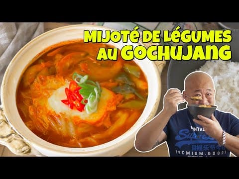 Korean vegetable bowl with fermented sauce