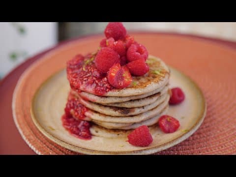 Light pancakes with aquafaba and raspberry compote - French Breakfast Light pancakes with aquafaba and raspberry compote - Delicious French breakfast with medium difficulty. Perfect recipe converted from YouTube video to PDF format.