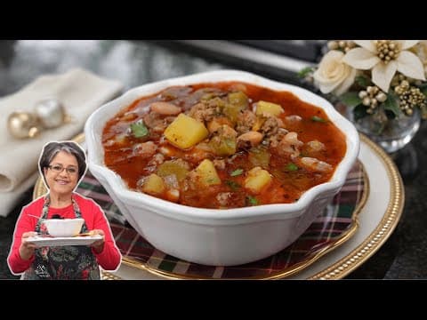 Green Chile Stew with Ground Beef // Easy and Hearty ❤️