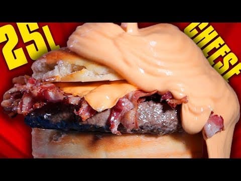 Epic Cheese Burger with Cheese Pour