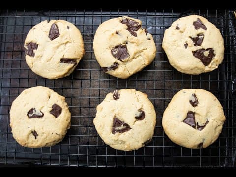 Vegan chocolate chunk cookies