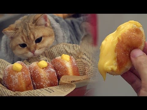 Vanilla Custard Cream Donuts