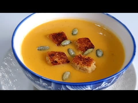 Pumpkin and Squash Velouté with Homemade Croutons