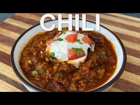 Simple 10-Ingredient Beef Chili - American Recipe Simple 10-Ingredient Beef Chili - Delicious American recipe with easy difficulty. Perfect recipe converted from YouTube video to PDF format.