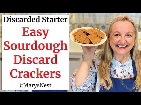 Easy No Roll Sourdough Crackers Recipe Using Sourdough Starter Discard