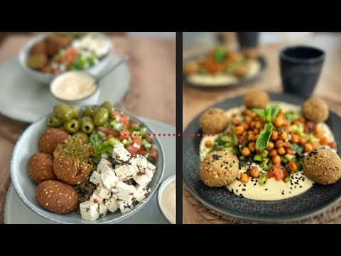 Falafel Salad – two versions: on a hummus bed and quinoa salad - Mediterranean Main Course Falafel Salad – two versions: on a hummus bed and quinoa salad - Delicious Mediterranean main course with medium difficulty. Perfect recipe converted from YouTube video to PDF format.