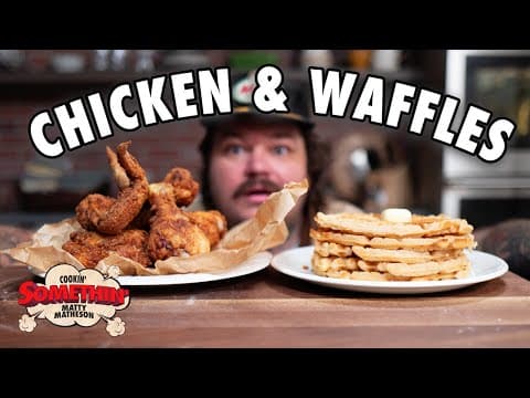 Crispy Shallow-Fried Chicken with Homemade Waffles