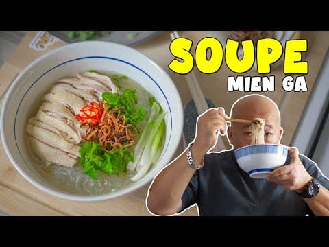 Vietnamese Mì Gà Soup with Transparent Vermicelli