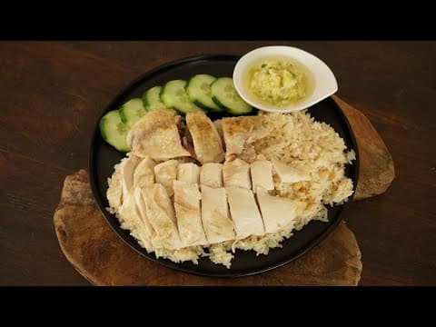 Hainanese Chicken Rice - Singaporean Main Course Hainanese Chicken Rice - Delicious Singaporean main course with medium difficulty. Perfect recipe converted from YouTube video to PDF format.