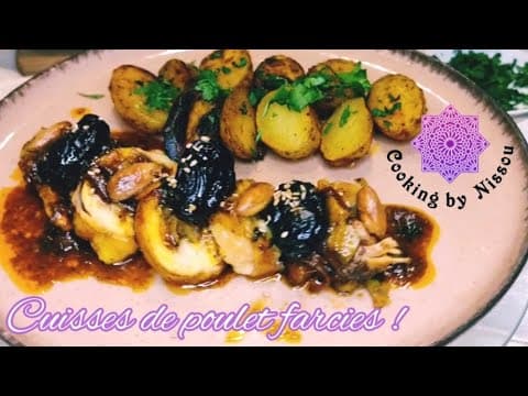 Chicken thigh stuffed with almonds and prune sauce - French Main Course Chicken thigh stuffed with almonds and prune sauce - Delicious French main course with medium difficulty. Perfect recipe converted from YouTube video to PDF format.