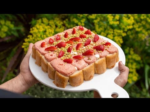 No-bake Strawberry and Pistachio Fresh Cake - French Dessert No-bake Strawberry and Pistachio Fresh Cake - Delicious French dessert with medium difficulty. Perfect recipe converted from YouTube video to PDF format.