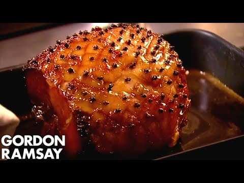 Honey Glazed Ham with Pear & Saffron Chutney