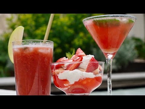 Cocktail Fraise‑Tomate & Tiramisu Fraise Express