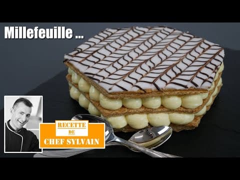 Millefeuille with pastry cream, mascarpone and marbled glaze - French Dessert Millefeuille with pastry cream, mascarpone and marbled glaze - Delicious French dessert with intermediate difficulty. Perfect recipe converted from YouTube video to PDF format.